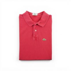 Second life - Krótki polo męskie z krótkim rękawem - Stan dobry. Czerwone koszulki polo męskie Lacoste, m, bez wzorów, sportowe, bez kołnierzyka, bez ramiączek. Za 126.86 zł.