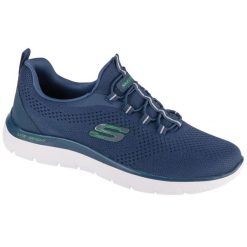 Buty do chodzenia męskie Skechers Summits Tallo. Niebieskie buty sportowe na co dzień męskie Skechers, m, bez wzorów, casualowe, bez ramiączek, bez kaptura, trekkingowe. Za 259.99 zł.