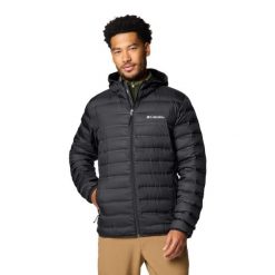 Kurtka puchowa męska Columbia Lake 22 II Down Hooded Jacket z kapturem. Czarne kurtki męskie Columbia, m, bez wzorów, z puchu, sportowe, bez ramiączek, z kapturem. Za 564.99 zł.