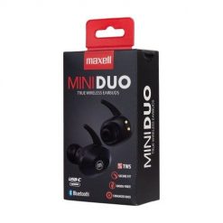 MAXELL MINI DUO Słuchawki bezprzewodowe bluetooth TWS EARBUDS czarne. Czarne słuchawki bluetooth Maxell. Za 125.99 zł.