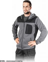 Reis LH-SCOT - Bluza ochronna z kapturem - jasnoszaro-czarny XL. Brązowe bluzy nierozpinane męskie Reis, m, bez wzorów, z kapturem. Za 84.35 zł.