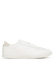 Calvin Klein Sneakersy Low Top Lace Up Tmbl Lth HM0HM01803 Biały. Białe buty sportowe na co dzień męskie Calvin Klein, m, bez wzorów, ze skóry, bez ramiączek, bez kaptura. Za 259.99 zł.