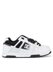 DC Sneakersy STAG DC01813062 Biały. Białe buty sportowe na co dzień męskie DC, m, bez wzorów, ze skóry, bez ramiączek, bez kaptura. Za 299.99 zł.
