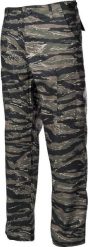 MFH Spodnie bojówki US Wzmacniane tiger stripe 3XL. Długie spodnie sportowe męskie MFH, bez wzorów. Za 257.00 zł.