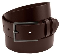 Klasyczny, Skórzany Pasek Męski - Victorio - Orzechowy (Brązowy). Brązowe paski męskie Victorio, bez wzorów, ze skóry, klasyczne. Za 119.00 zł.