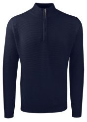 Bawełniany Sweter Przejściowy z Wysokim Dekoltem - Brave Soul - Granatowy. Niebieskie kardigany męskie Brave Soul, l, bez wzorów, z bawełny, bez ramiączek. Za 129.00 zł.