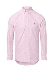 Polo Ralph Lauren Męska koszula casualowa - Custom Fit Mężczyźni Slim Fit Bawełna różowy|wielokolorowy w paski, XXL. Czerwone koszule męskie Polo Ralph Lauren, m, bez wzorów, z bawełny, bez kołnierzyka, bez ramiączek. Za 699.95 zł.