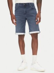 Mustang Szorty jeansowe Chicago Z 1016351 Niebieski Slim Fit. Niebieskie szorty męskie Mustang, bez wzorów, z bawełny. Za 169.99 zł.