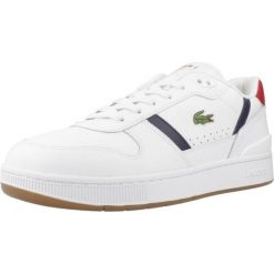 Tenisówki Lacoste Model T-clip Set Kolor Biały. Białe trampki męskie Lacoste, bez wzorów, ze skóry, bez zapięcia. W wyprzedaży za 438.30 zł.