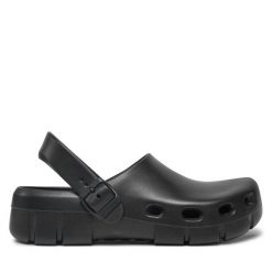Klapki Birkenstock. Czarne klapki i japonki męskie Birkenstock, bez wzorów. Za 229.99 zł.