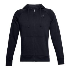 Męska Bluza Z Kapturem Rival Fleece Full Zip. Czarne bluzy nierozpinane męskie Under Armour, m, bez wzorów, bez ramiączek, z kapturem. Za 327.99 zł.