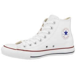 Trampki Converse Chuck Taylor HI Leather, Dla obu płci. Białe trampki męskie Converse, bez wzorów, ze skóry, bez zapięcia. Za 349.99 zł.