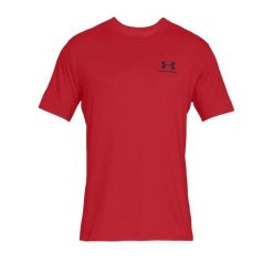 Koszulka sportowa męska Under Armour Sportstyle Left Chest SS. Czerwone t-shirty sportowe męskie Under Armour, l, bez wzorów, sportowe, bez ramiączek. Za 109.00 zł.