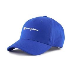 Czapka z daszkiem na co dzień unisex CHAMPION bawełna. Niebieskie czapki męskie CHAMPION, bez wzorów, z bawełny, sportowe. Za 89.00 zł.