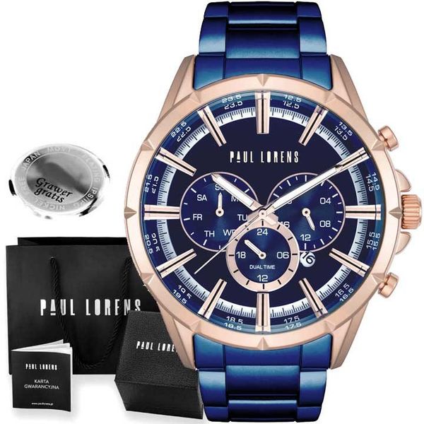 Zegarek męski Paul Lorens LUXURY-6F3 Z GRAWEREM. Zegarki męskie Paul Lorens. Za 229.00 zł.