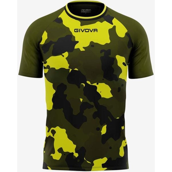 T-shirt Givova dla Mężczyzn w Żółtym Kolorze Armii. Brązowe t-shirty sportowe męskie Givova, m, bez wzorów, z poliesteru, eleganckie, bez ramiączek. Za 75.66 zł.