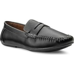 Mokasyny LANETTI - MYL8055S-1 Czarny. Mokasyny męskie marki Lanetti. Za 99.99 zł.