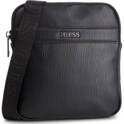 Saszetka GUESS - HM6644 POL92 BLA. Czarne torby męskie na ramię marki Guess, z aplikacjami, ze skóry ekologicznej, młodzieżowe. Za 329.00 zł.