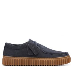 Mokasyny Clarks. Niebieskie mokasyny męskie Clarks, bez zapięcia. Za 409.99 zł.