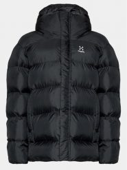 Haglöfs Kurtka zimowa Puffy Mimic 605382 Czarny Basic Fit. Czarne kurtki męskie Haglöfs, na zimę, m, bez wzorów, z syntetyku, bez ramiączek, bez kaptura. Za 919.99 zł.