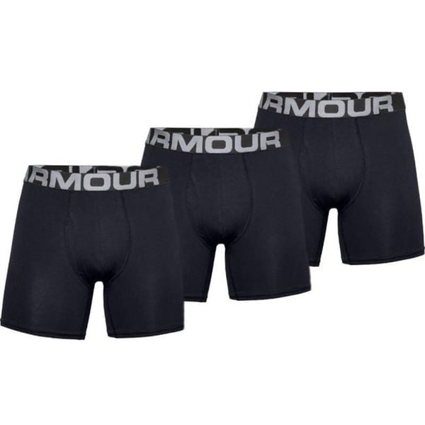 Bokserki Under Armour Rival Charged Cotton 3 Pack Black 2021. Czarne bokserki męskie Under Armour, m, bez wzorów. Za 109.99 zł.
