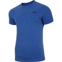 T-shirt męski TSM300 - niebieski melanż. T-shirty męskie marki 4f. Za 39.99 zł.
