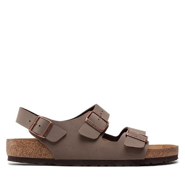Sandały Birkenstock. Brązowe sandały męskie Birkenstock, bez zapięcia. Za 499.99 zł.