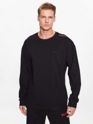 Hugo Bluza 50478910 Czarny Relaxed Fit. Czarne bluzy nierozpinane męskie Hugo, m, bez wzorów, z bawełny, bez ramiączek, bez kaptura. Za 259.99 zł.