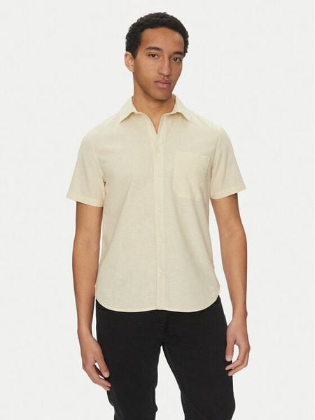 Blend Koszula 20718401 Beżowy Regular Fit. Brązowe koszule męskie Blend, m, bez wzorów, z bawełny, bez kołnierzyka, bez ramiączek. Za 89.99 zł.