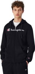 Champion Bluza męska Champion Full Zip Hoodie czarna 220255 KK001 S. Czarne bluzy nierozpinane męskie CHAMPION, m, bez wzorów, bez ramiączek, bez kaptura. Za 238.53 zł.
