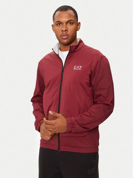 EA7 Emporio Armani Bluza 6DPM85 PJUFZ Bordowy Regular Fit. Czerwone bluzy rozpinane męskie EA7 Emporio Armani, m, bez wzorów, z syntetyku, bez ramiączek, bez kaptura. Za 409.99 zł.