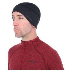 Czapka do biegania Inov-8 Running Beanie - black. Czarne czapki męskie BOXRAW, bez wzorów, sportowe. Za 67.99 zł.