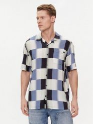 Vans Koszula Emory Ss Woven VN000G7E Niebieski Regular Fit. Niebieskie koszule męskie Vans, m, bez wzorów, z wiskozy, bez kołnierzyka, bez ramiączek. Za 259.99 zł.