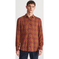 Wzorzysta koszula z wiskozy - Brązowy. Koszule męskie marki Reserved. Za 119.99 zł.