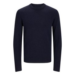 Sweter Jack & Jones Lambs night sky. Niebieskie swetry męskie Jack&Jones, bez wzorów, bez kołnierzyka, bez ramiączek. Za 296.06 zł.