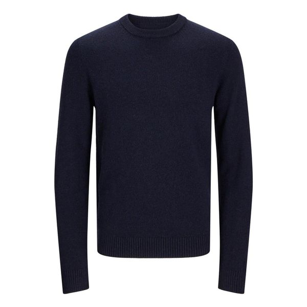 Sweter Jack & Jones Lambs night sky. Niebieskie swetry męskie Jack&Jones, bez wzorów, bez kołnierzyka, bez ramiączek. Za 296.06 zł.