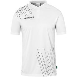 Polo Uhlsport Score 26 Poly. Białe koszulki polo męskie Uhlsport, bez wzorów, sportowe, bez kołnierzyka, bez ramiączek. Za 180.00 zł.