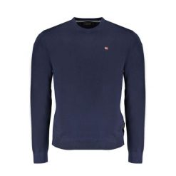 Sweter męski Napapijri Droz 5. Niebieskie swetry męskie Napapijri, bez wzorów, bez kołnierzyka, bez ramiączek. Za 259.99 zł.