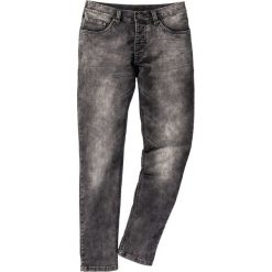 Dżinsy dresowe Skinny Fit Straight bonprix szary denim. Jeansy męskie marki bonprix. Za 59.99 zł.