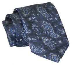 Krawat - ALTIES - Granat, Wzory Paisley. Niebieskie krawaty i muchy męskie Alties, bez wzorów, z tkaniny, eleganckie. Za 49.00 zł.
