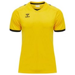 HUMMEL bluzka sportowa CORE VOLLEY TEE. Żółte t-shirty sportowe męskie HUMMEL, xl, bez wzorów, sportowe, bez ramiączek. Za 83.99 zł.