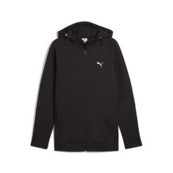 Męska rozpinana bluza z kapturem EVOSTRIPE PUMA Black. Czarne bluzy rozpinane męskie Puma, m, bez wzorów, sportowe, bez ramiączek, z kapturem. Za 277.99 zł.