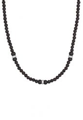 KUZZOI Męski Trend Vintage Surfer z kulkami lawy w srebrze próby 925 Sterling Silver Naszyjniki 1 ct Męskie. Szare biżuteria dla mężczyzn KUZZOI, z materiału, srebrne. Za 333.99 zł.