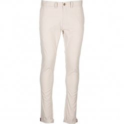 Spodnie chino - Skinny Fit - w kolorze białym. Białe eleganckie spodnie męskie Ben Sherman, z aplikacjami, z materiału. W wyprzedaży za 173.95 zł.