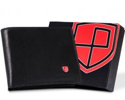 Portfel skórzany Peterson [DH] PTN MR-12-CN czarny. Czarne portfele męskie Peterson, bez wzorów. Za 77.99 zł.