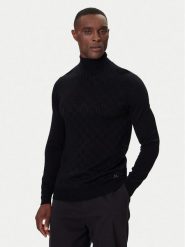 KARL LAGERFELD Golf 655019 554303 Czarny Regular Fit. Czarne kardigany męskie KARL LAGERFELD, m, bez wzorów, z wiskozy, bez ramiączek. Za 1,149.00 zł.
