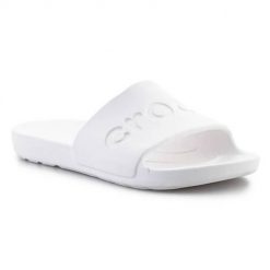 Klapki unisex Crocs Blanc. Białe klapki i japonki męskie Crocs, bez wzorów, z materiału. Za 109.00 zł.