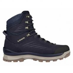 Buty trekkingowe męskie Lowa Winterstiefel Callisto. Niebieskie buty trekkingowe męskie Lowa, bez wzorów, z materiału, za kostkę, bez zapięcia. Za 1,013.00 zł.