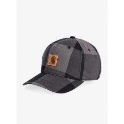 Czapka z daszkiem Carhartt Flannel Cap - gravel. Szare czapki męskie Carhartt, bez wzorów, sportowe. Za 101.99 zł.