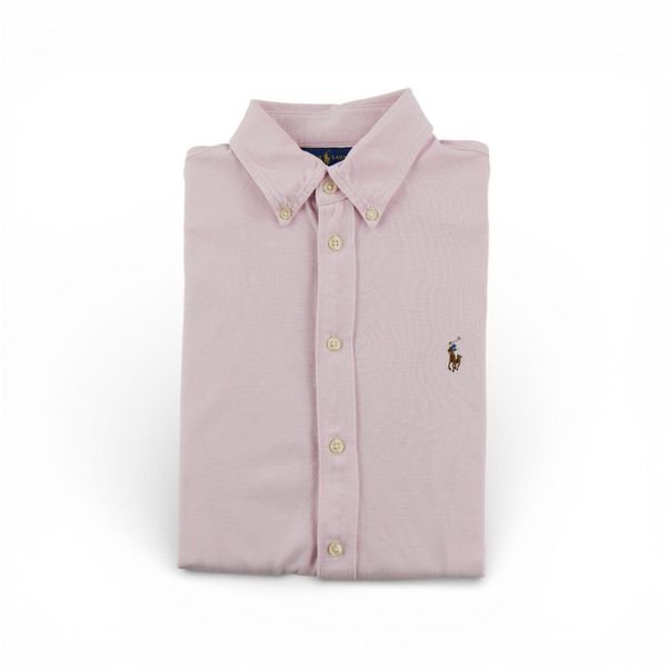Second life - Klasyczna różowa koszula męska - Jak nowy. Czerwone koszule męskie Ralph Lauren, m, bez wzorów, bez kołnierzyka, bez ramiączek. Za 191.66 zł.